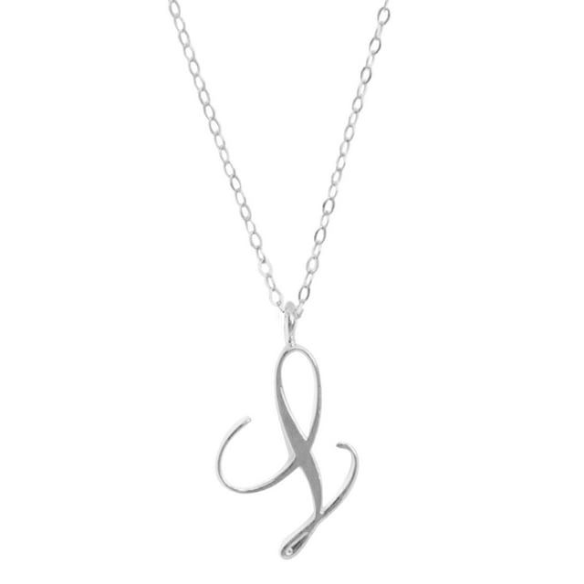 Riforla Collier Pendentif Chaîne de Clavicule Classique pour Femmes Argent 26 Lettres Anglaises Initiales Bijoux pour Femmes G