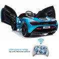 thumbnail image 3 of VOLTZ TOYS 12V Ride on Car for Kids, Mclaren 720S with Remote Control, Leather Seat, Butterfly Doors, Bluetooth MP3 and LED Lights, Licensed Model (Blue), 3 of 6