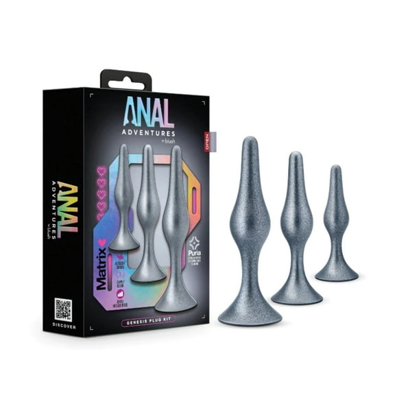 Blush Anal Adventures Matrix Genesis Plug Kit - Silver