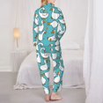thumbnail image 6 of Goofa Cartoon Funny Goose Printed Women’s 2 Piece Pajama Set Super,Pajamas Women's Long Sleeve Sleepwear Soft Button Down Loungewear Pjs Lounge Set Nightwear-, 6 of 9