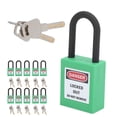 thumbnail image 4 of Lockout Tagout Kit, 10Set 1.5in Safety Padlock Engineering Insulation Dustproof Safety Padlocks Set Security Padlock with 20 Keys for Construction Site Chemicals, 4 of 7