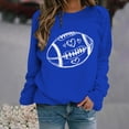 thumbnail image 5 of Long Sleeve Shirts For Women American Football Print Solid Color Round Neck Sweatshirt Womens Long Sleeve Tops, 5 of 5
