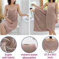 thumbnail image 6 of PALIFEUR Plus Size Bath Towels-55.1x29.5"-Wearable Towels for Women Highly Absorbent Soft Bath Towels, Larger Premium Velvet Towels for Bathroom, Spa, Shower, Beach-Khaki, 6 of 8
