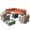 Orange, variant on XIZZI Outdoor Furniture Wicker 11-piece Sectional Set with Swivel Rocking Chair and Fire Pit Table,Orange