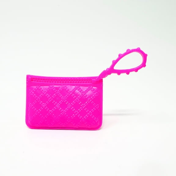 Barbie Fashion Textured Pink Clutch Hand Bag Purse Doll Accessory