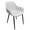 Light Grey, variant on Markley Modern Leather Dining Arm Chair With Metal Legs - Light Grey