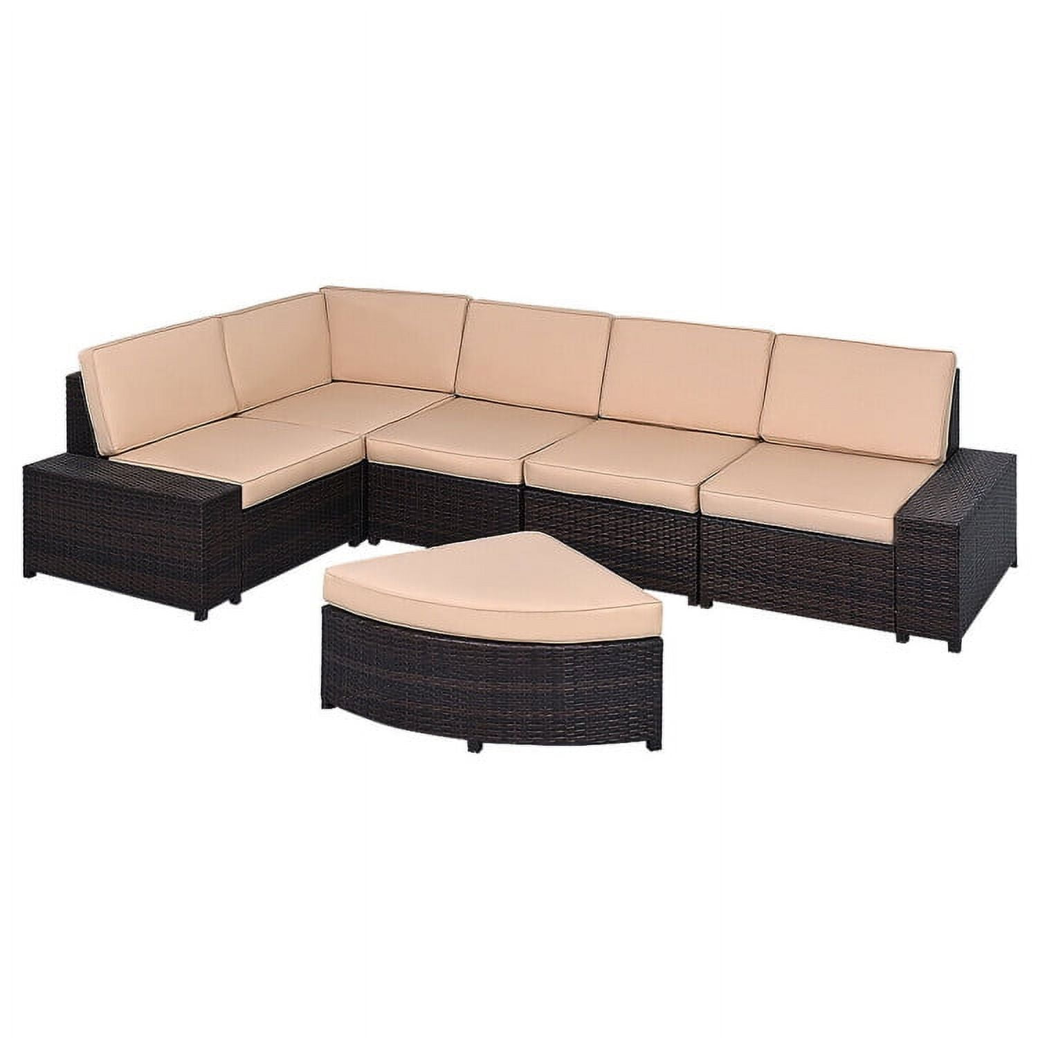 Aimee Lii 6 Pieces Patio Furniture Set Rattan Wicker Table Shelf, Outdoor Deck Furniture Aimee Lii 6 Pieces Patio Furniture Set Rattan Wicker Table Shelf, Outdoor Deck Furniture