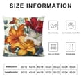 thumbnail image 5 of Orinice Butterfly Lily Floral Throw Pillow Covers Double Sided Square Pillow Case Home Cushion Case Decorations   24x24in, 5 of 5