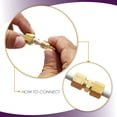 thumbnail image 3 of Conector de tubo para línea de agua para hacer hielo, 1/4 pulgadas de diámetro exterior x 1/4 pulgadas de diámetro exterior (5), 3 of 4