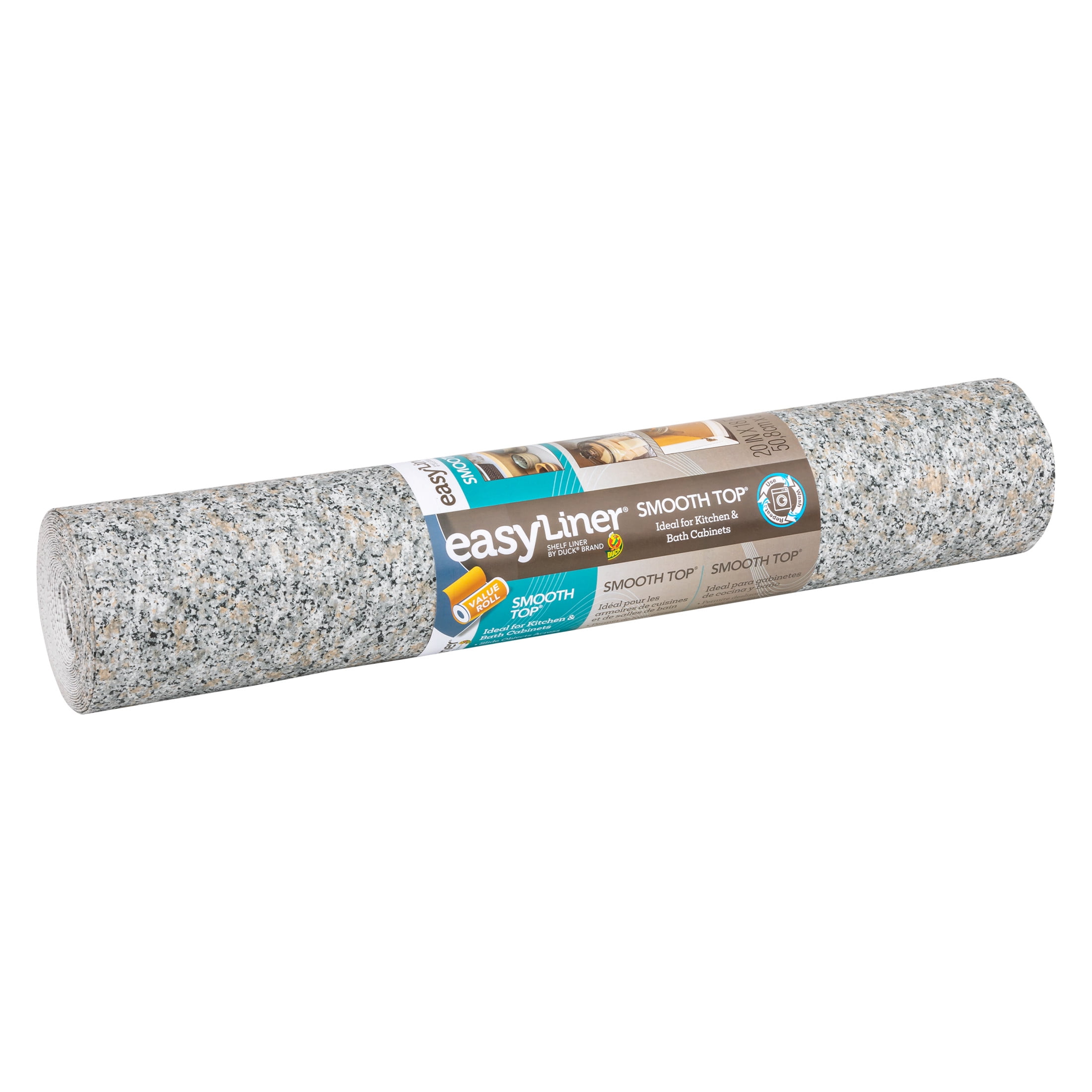 EasyLiner Smooth Top Shelf Liner, Grey Granite, 20 in. x 18 ft. Roll