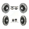thumbnail image 1 of Transit Auto Front Rear Coated Drilled Slotted Disc Brake Rotors and Ceramic Pads Kit for Car Audi A5 Sportback Quattro A4 allroad A6 KDC-101190, 1 of 11