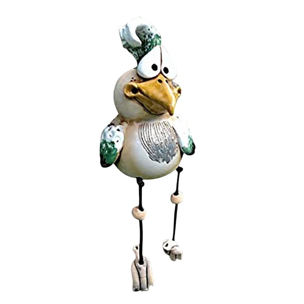 Moyic Adorno de granja de pollo, animales divertidos, esculturas de paisajes DIY, patio, accesorios de jardín para el hogar para exteriores Artesanía Verde Moyic HA012178-01