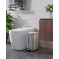 thumbnail image 2 of Stainless Steel Trash Can Combo Set, 13 Gallon and 2.6 Gallon White Garbage Bin with Removable Inner Bucket, Anti-Fingerprint Pedal Trash Can for Kitchen, Bathroom, Office, 2 of 10