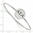 thumbnail image 2 of Sterling S. Rh-plated LogoArt Alpha Sigma Alpha Enameled Slip-on Bangle Q-SS025ASI-7, 2 of 2