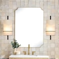 thumbnail image 3 of Elegant White Linen Shade Sconces with Metal Frame, Industrial Wall Light Fixture, Indoor Wall Mounted Lamp for Bathroom, Bedroom, Living Room, 3 of 12