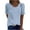 Light Blue, variant on Staron Summer Tops for Women Casual Loose Blouse Round Neck Short Sleeve Lace Solid Fashion T-Shirt, Black S
