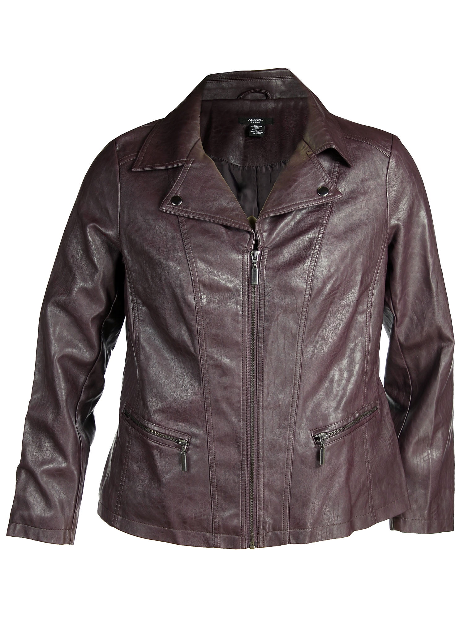 alfani faux leather jacket