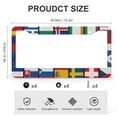 thumbnail image 3 of License Plate Cover Flags of Europe Funny License Plates 2 Pieces Europe Country Flags Quality Aluminum License Plate Frame Car Accessories US Canada Standard, 3 of 6