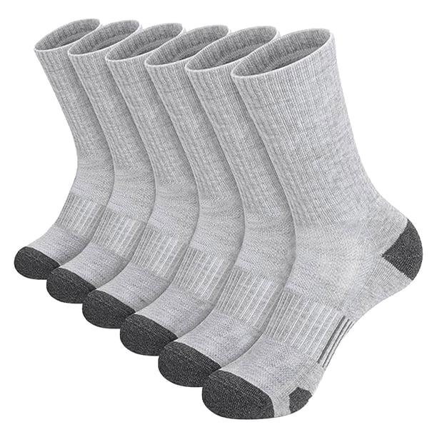 Calcetines Prolriy para hombre, de baloncesto, color liso, cortos, 5 unidades, gris