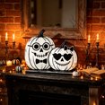 thumbnail image 6 of PoyoKee Ghost Reading Halloween Decorations, Ghost Reading Book Shelf Decor Spooky & Cute Stuff, Wooden Halloween Decor for Indoor Bedroom Fireplace, 6 of 7