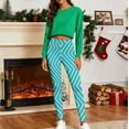 thumbnail image 5 of Frostluinai Gym Leggings for Women High Waist Christmas Tights Striped Slim Fit Yoga Pants Stretch Casual Sport Leggings S-3XL, 5 of 10