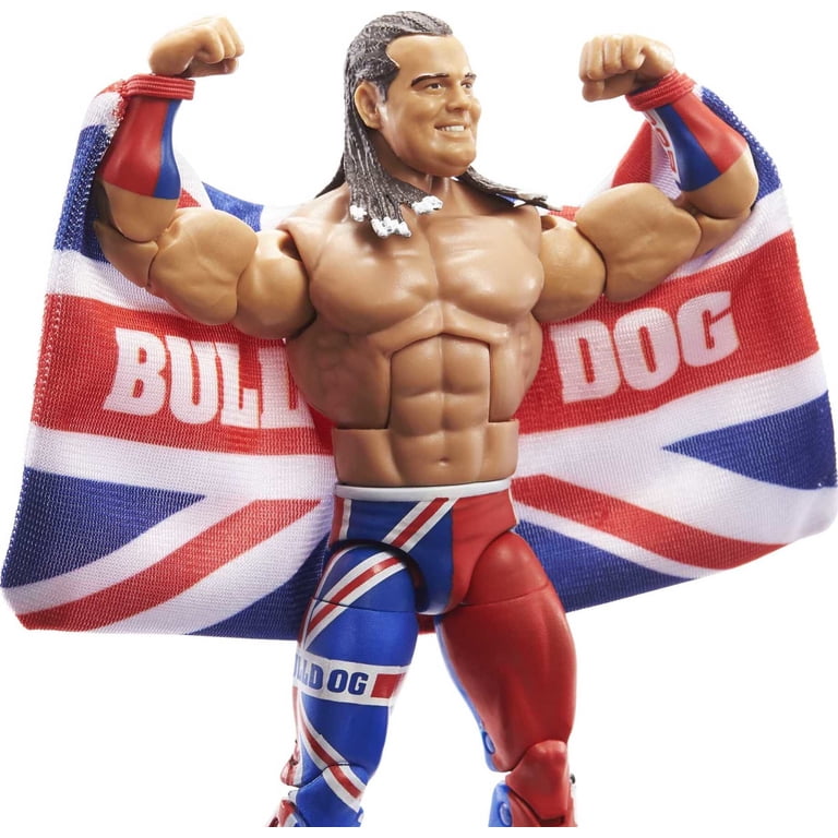 WWE British Bulldog Elite Collection Action Figure, 6-Inch Posable