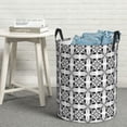 thumbnail image 3 of DouZhe Waterproof Collapsible Large Laundry Baskets, Geometric Repeating Art Prints Circular Hamper with Handles, 3 of 7