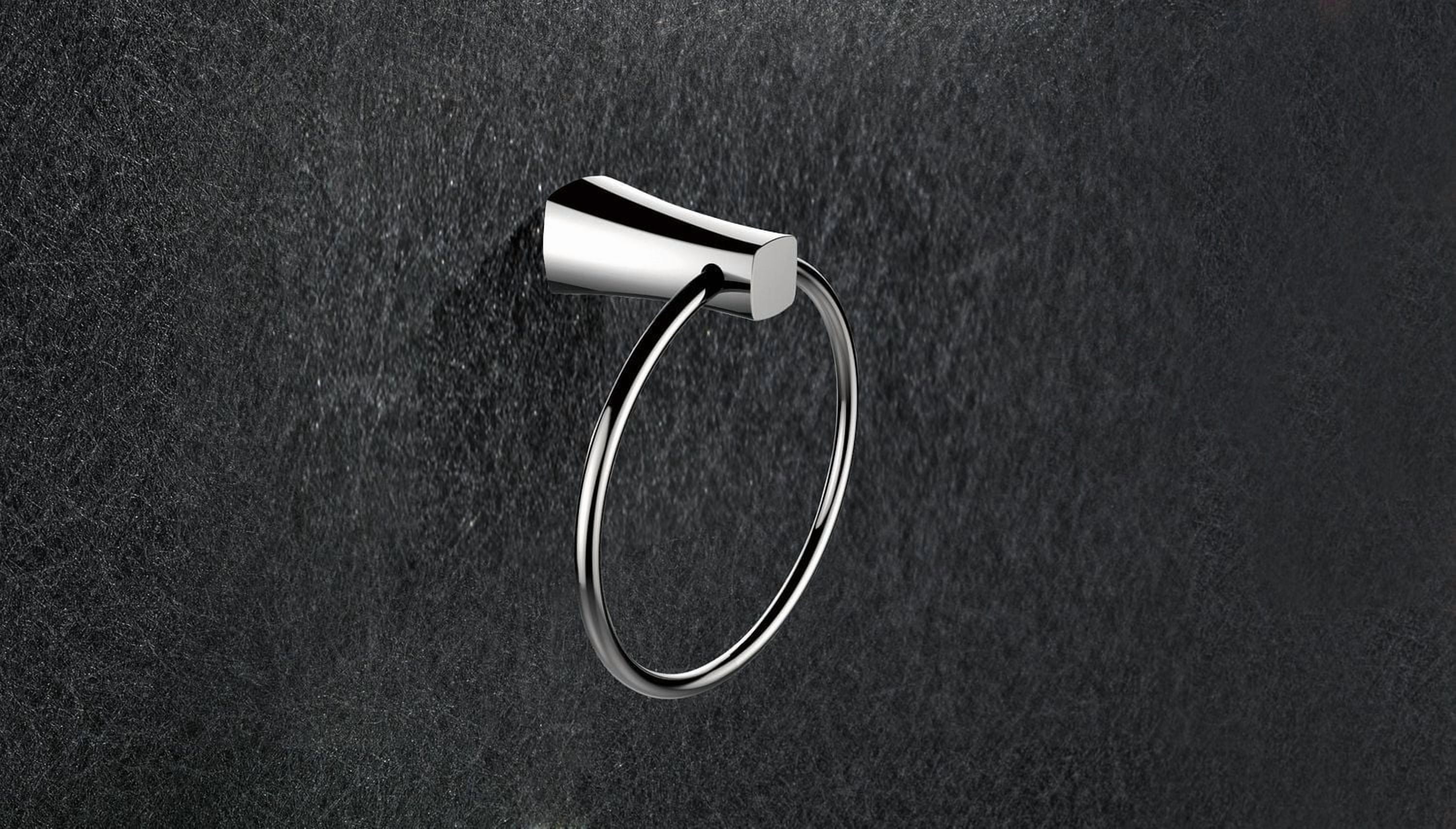 Avanities Anneau porte-serviettes en laiton au fini chromé AI-34602