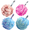 Mixed Colours-B, variant on 4 Pack Shower Loofah Sponge 75 Grams Large Size, KEGKUO Shower Sponge Exfoliating Cleaning Bath Loofa Body Scrubber Balls for Women Men Children Washing, Color B