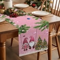 thumbnail image 2 of Table Runner 36 Inch Long - Cute Dwarfs Christmas Tree on PinkDecorative Table Scarf,Fir Leaves Xmas BallsDining Table Runners for Wedding Party Kitchen Dining Tables, 2 of 9