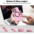 thumbnail image 3 of 360° Rotatable Magnetic Ring Stand for iPhone 15 Pro Max Case Magsafe, Shockproof Protective Slim Translucent Back iPhone 15 Promax Case for Men Women 6.7 - Pink, 3 of 12
