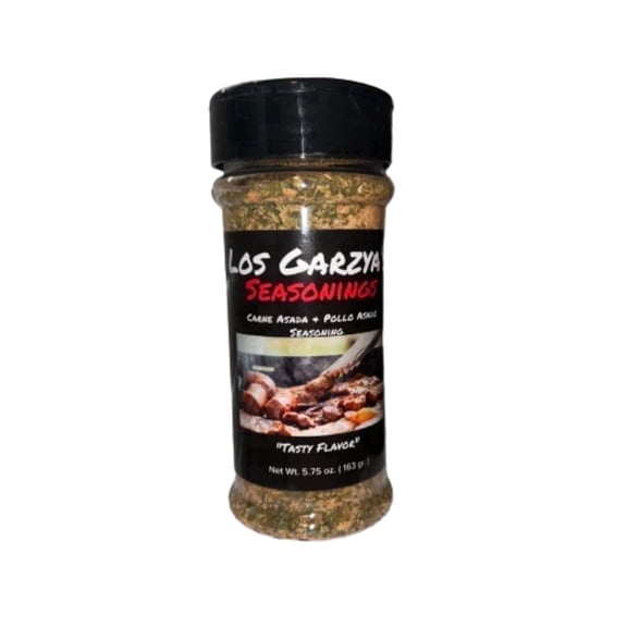 Los Garzya's Carne Asada Seasoning, Pollo Asado Seasoning, 8 oz. Bottle, Meat, Chicken, Wings, Burgers and More