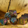 thumbnail image 4 of Cusdie 7-Die Metal DND Dice Set, Maze Design Metal Polyhedral D&D Dice Set for DND Dungeons and Dragons TTRPG Role Playing Games, 4 of 5