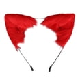 thumbnail image 2 of Handmade Simulation Fox Ears Hair Band Movable Cat Ears Hair Hoop Plush Animal Ear Headband Headdress Props, 2 of 8