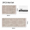 thumbnail image 2 of SAND KEEPER Kitchen Mat Set of 2 Non Slip Waterproof Washable Low Profile Kitchen Runner Rugs 17"x28" + 17"x48", Vintage Medallion Soft Floor Mats for Sink, Laundry Room, Entryway, 2 of 6