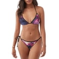 thumbnail image 1 of KLL Astronaut Riding Fiery Horse Print Bikini Set for Women,String Two Piece Halter Top Triangle Bikini Set with Tie Side Bottom Sexy Swimsuit Bathing Suits, 1 of 6