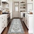 thumbnail image 1 of Boho Vintage Round Rug ft- Faux Wool Dreely Washable Area Rug Small Distressed Throw Rugs Floor Carpet for Door Mat Entryway Bedrooms Laundry (Round - ; Diameter Border ), 1 of 5