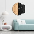thumbnail image 6 of 12 Inch Thick Wood Kitchen Wall Clock Retro Farmhouse Clocks for Living Room Decor Bedroom Restaurant, Silent Battery Operated, Steampunk Style , Beige Black, 6 of 7