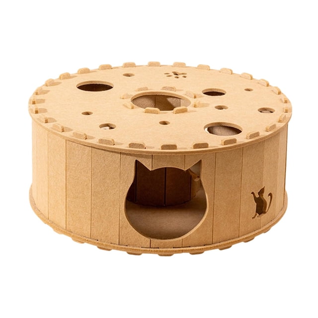 Cama túnel para gatitos, patio de juegos con forma de tubo, caseta de juego para gatos pequeños, medianos y grandes. marrón