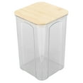 thumbnail image 2 of Stackable Kitchen Canisters Set, Kitchen Canisters Clear Container Clear Food Storage Jars Containers With Airtight Bamboo Lid For Candy, , Rice, Sugar, Flour, Pasta, Nuts, 2 of 8