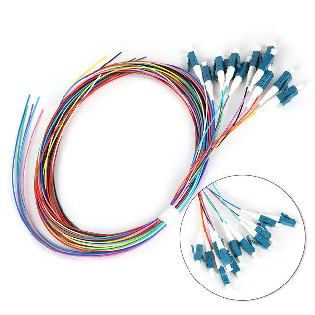 Pigtail De Fibra Lc Pigtail De Fibra óptica Pigtail De Fibra De 4 4.9ft LC Pigtail De Fibra óptica Monomodo De 12 Núcleos Con Férula De Cerámica