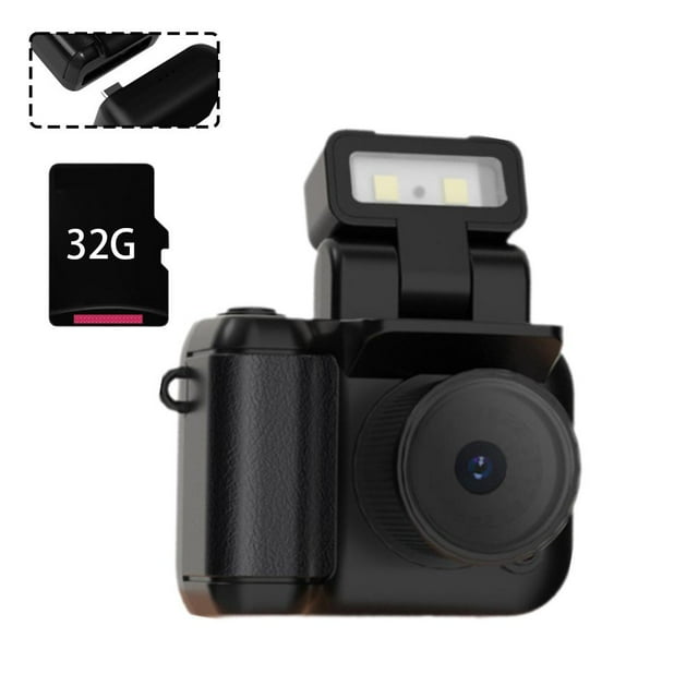 Retro Snap Camera Mini Digital, 2025New 1080P Retro Snap Camera with LED Flash Light, Mini Camera Keychain, Mini Camera with Led Flash Light, Travel Digital Thumb Camera Video Recorder N6Z72