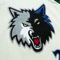 thumbnail image 4 of Men's Mitchell & Ness Kevin Garnett Cream Minnesota Timberwolves Chainstitch Swingman Jersey, 4 of 5
