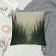thumbnail image 2 of Leisuo  Pine Forest in Morning Throw Pillow Cover Misty Tree Wood Nature Scene Landscape Fog Environment Pillow Case Decorative Square Cushion for Home Couch Bed, 2 of 5