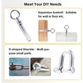 thumbnail image 3 of Upgraded Sun Shade Sail Hardware Kit with M8 Adjustable Turnbuckle&Threaded Eyebolts,Heavy Duty 304 Stainless Steel Hardware for Triangle Rectangle Shade Sails Outdoor Installation,14Pcs B, 3 of 5