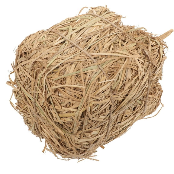 OHOIOLLA 1Set Khaki Square Straw Haystack Decor for Autumn Style Home Decoration