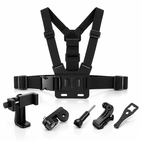 Adjustable Chest Mount Harness Strap Smartphone Action Camera,Black