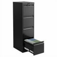 thumbnail image 3 of Acekid File Cabinet - 4-Drawer Metal Filing Cabinet with Lock, Letter/Legal/A4/F4 Document Storage, Vertical Black Office Cabinet, 3 of 8