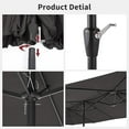 thumbnail image 5 of 15FT Large Patio Umbrella,Rectangular Patio Umbrella With Crank,Double-Sided Twin Outdoor Market Umbrella for Yard,Lawn Garden(Without Base-Dark Gray), 5 of 6