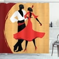 thumbnail image 1 of Ambesonne Spanish Shower Curtain, Dancers in Folk Dresses, 69"Wx70"L, Multicolor, 1 of 3